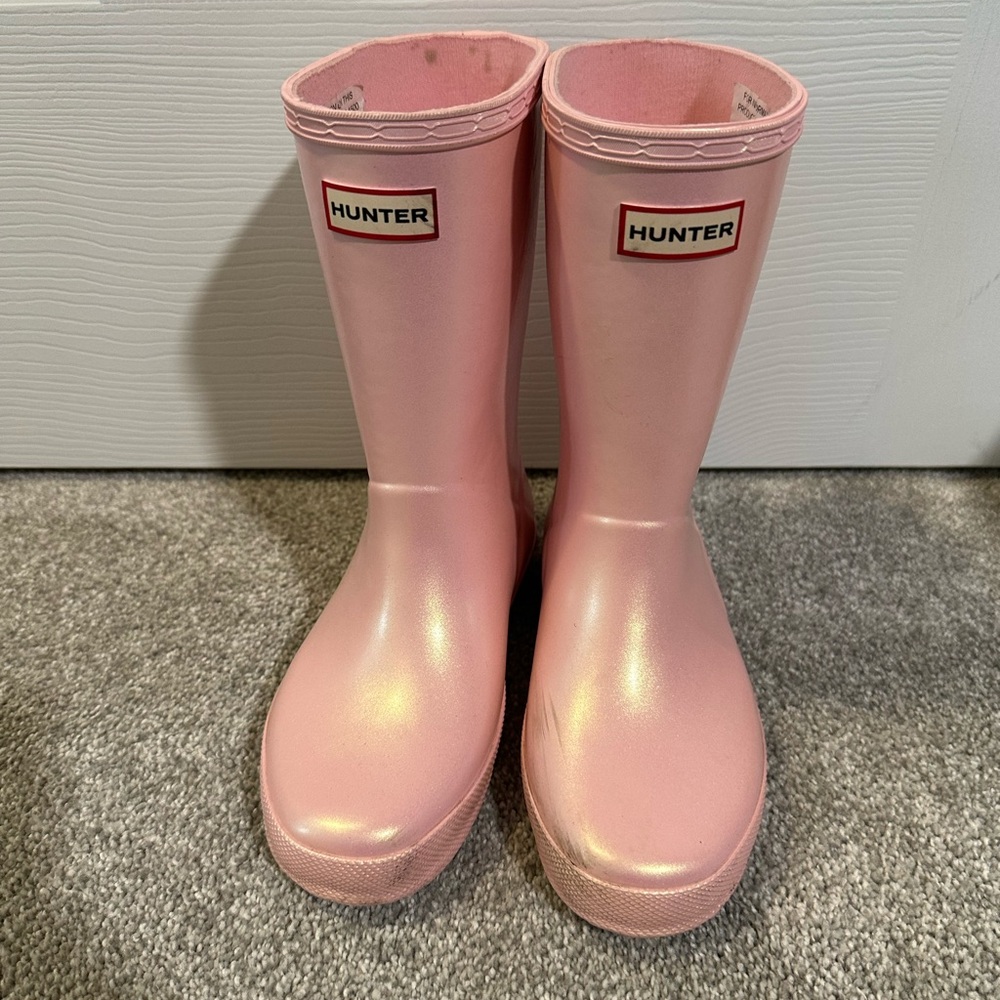 Hunter Blush Pink Waterproof Boots